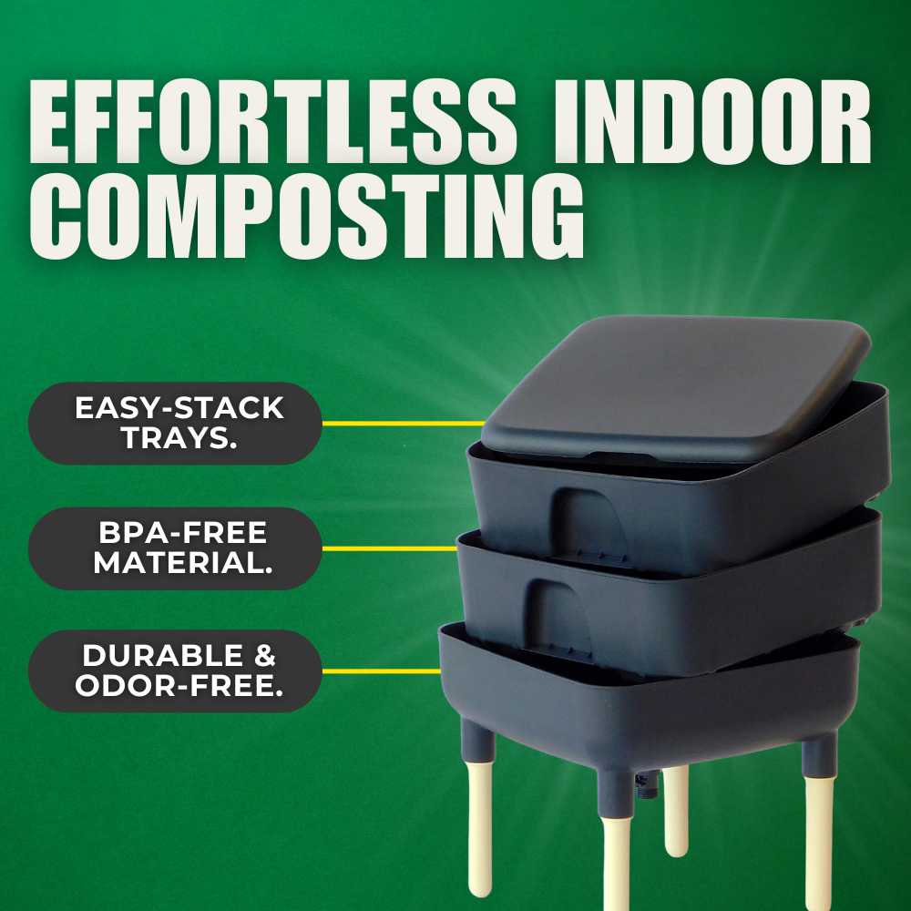 Worm Composting Tower - Black Colour