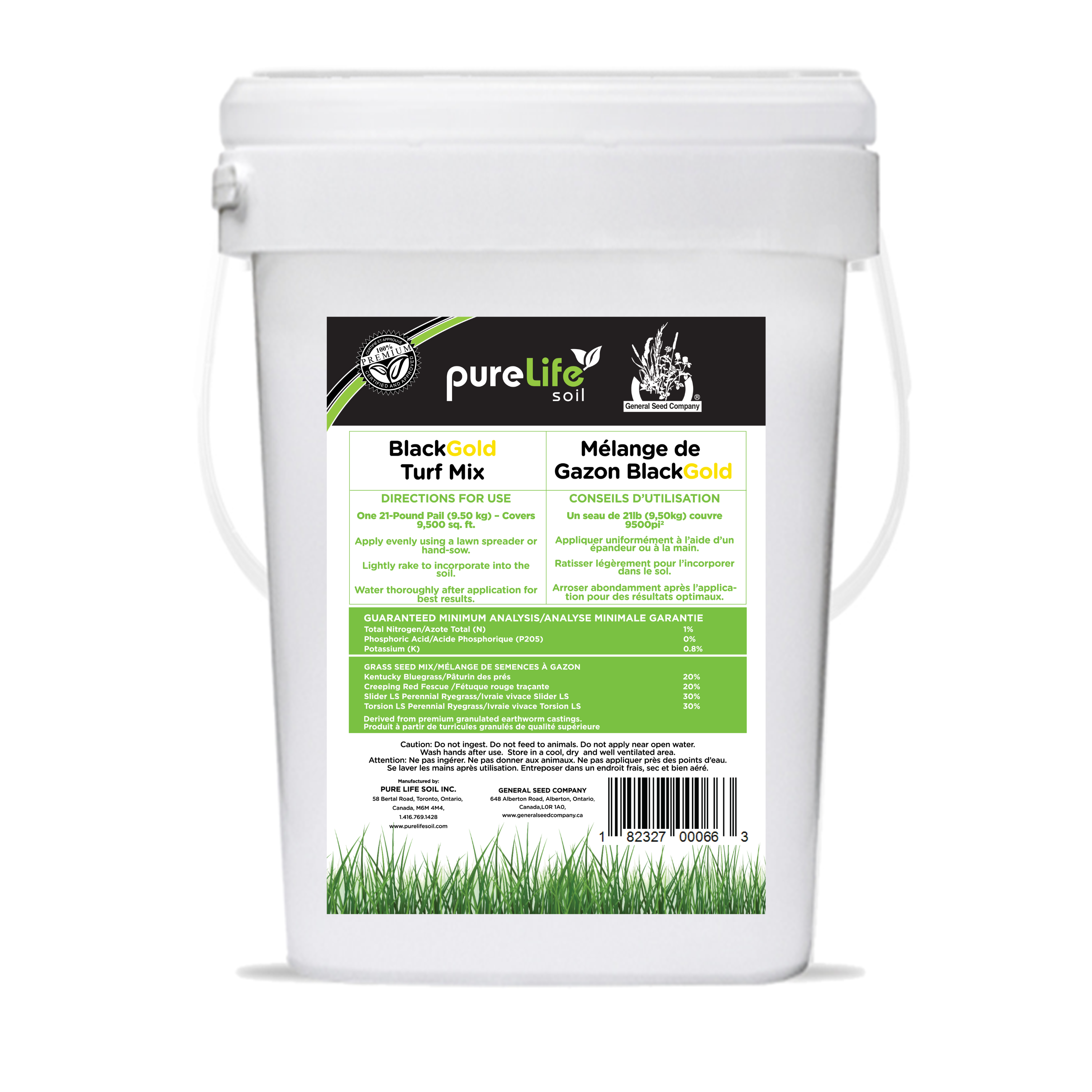 BlackGold Turf Mix 21Lb Pail