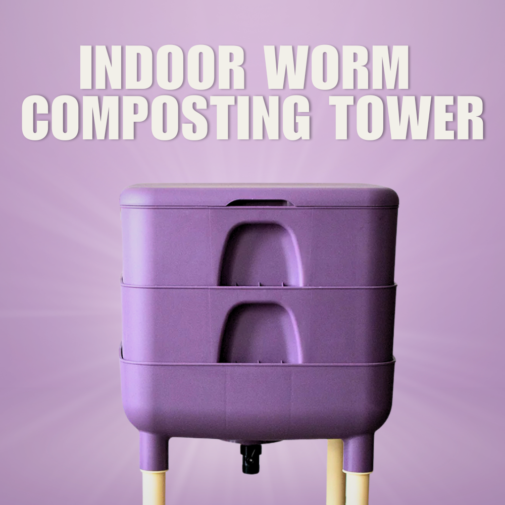 Worm Composting Tower - Plum Colour