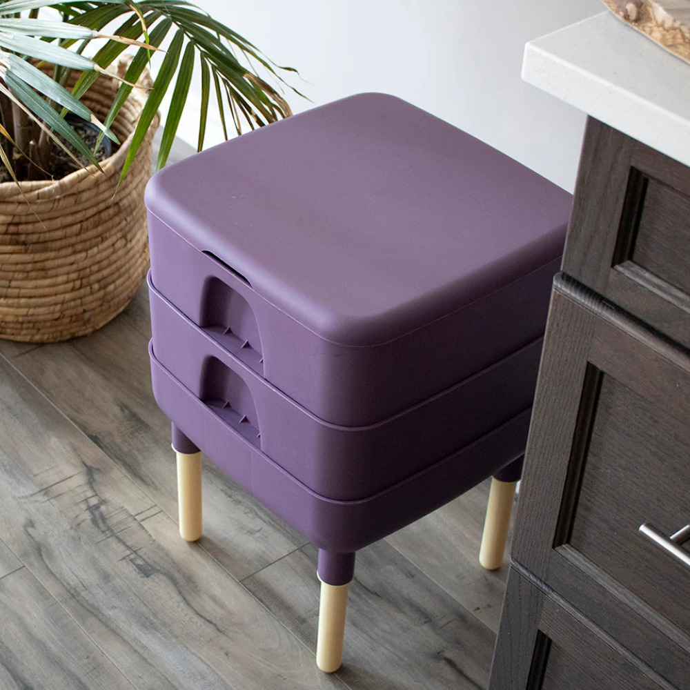 Worm Composting Tower - Plum Colour