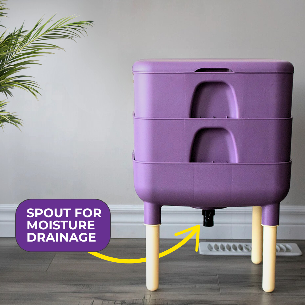 Worm Composting Tower - Plum Colour