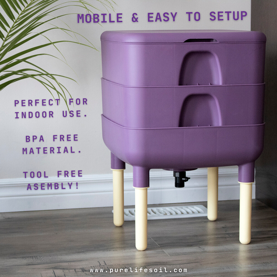 Worm Composting Tower - Plum Color